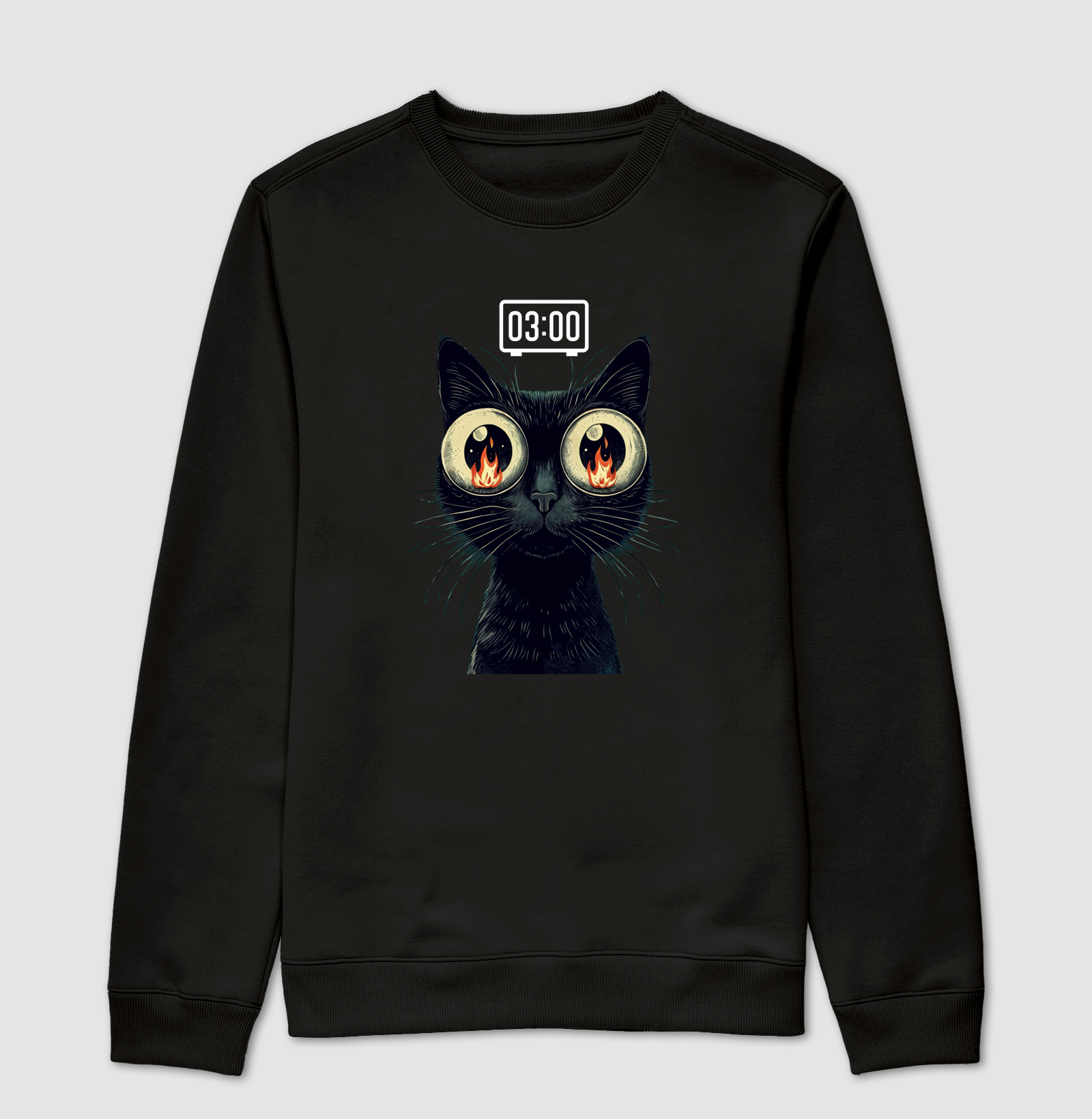 BLACK CAT 2 CLOCK