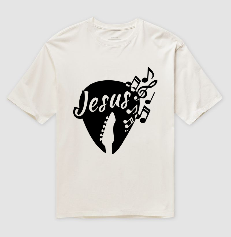 Camiseta Oversized Palheta - Jesus