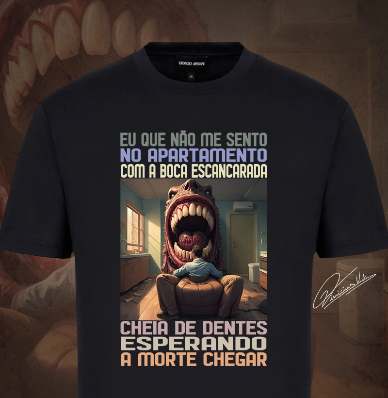 Boca Escancarada Cheia de Dentes
