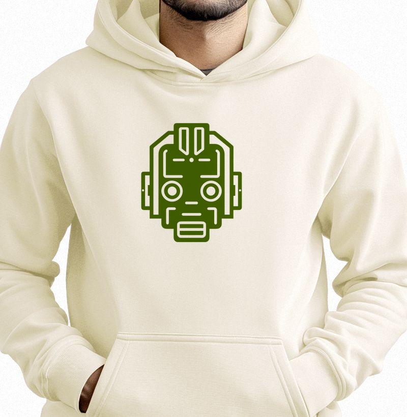 Robo Neon: Moletom com Bolso - Estilo Futurista em Alta Definição
