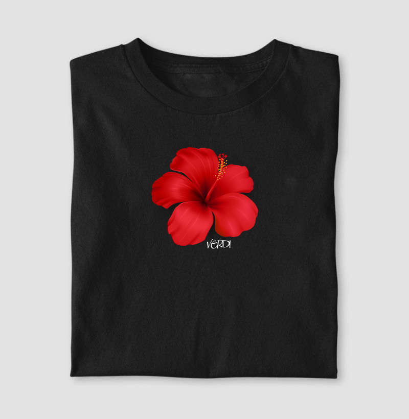 Camiseta ibisco vermelho
