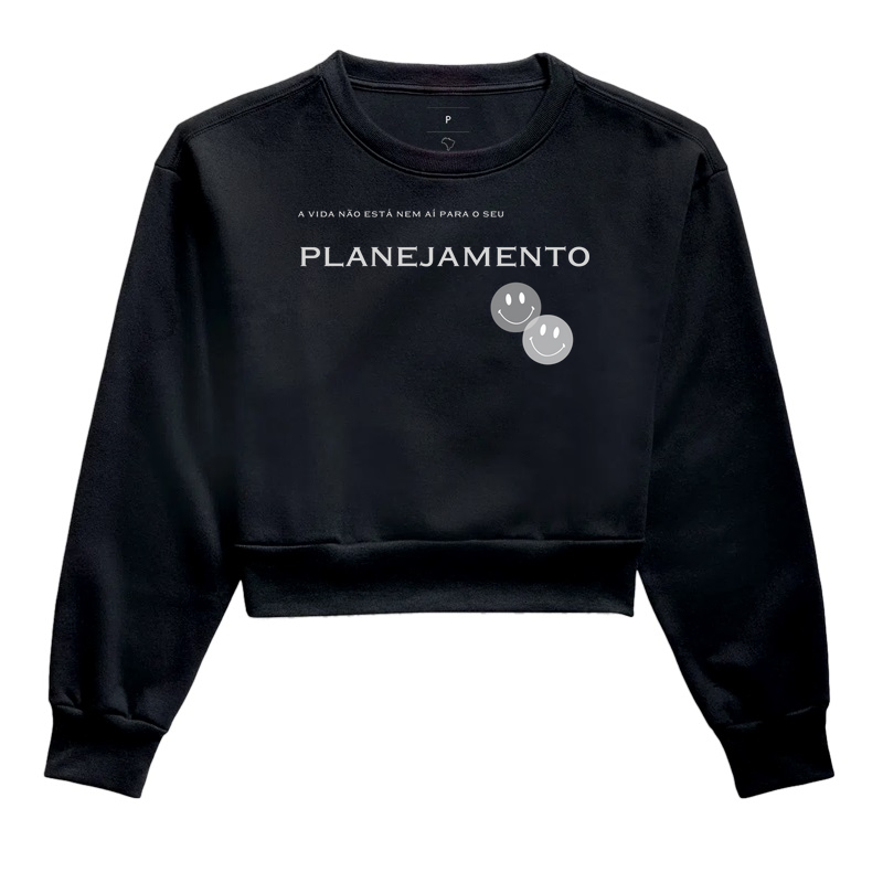 Cropped Moletom Planejamento