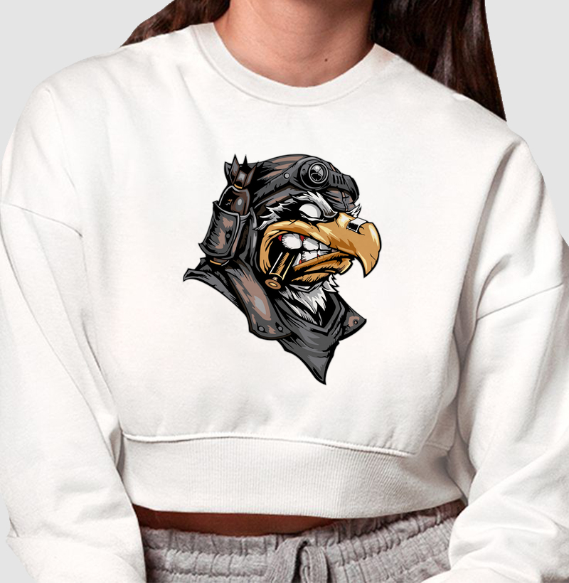 TACTICAL EAGLE/ Cropped Moletom