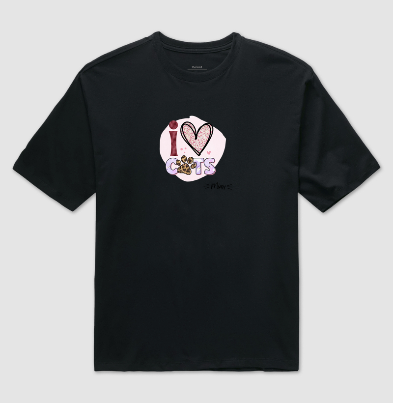 Camiseta Miau I Love Cats