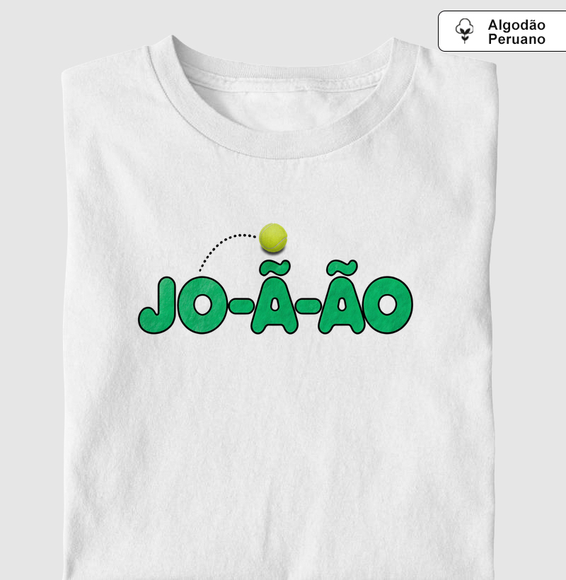 t-shirt JO-Ã-ÃO algodão peruano | camiseta tênis