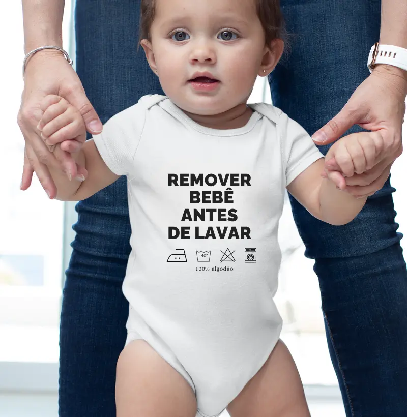 remover bebê antes de lavar