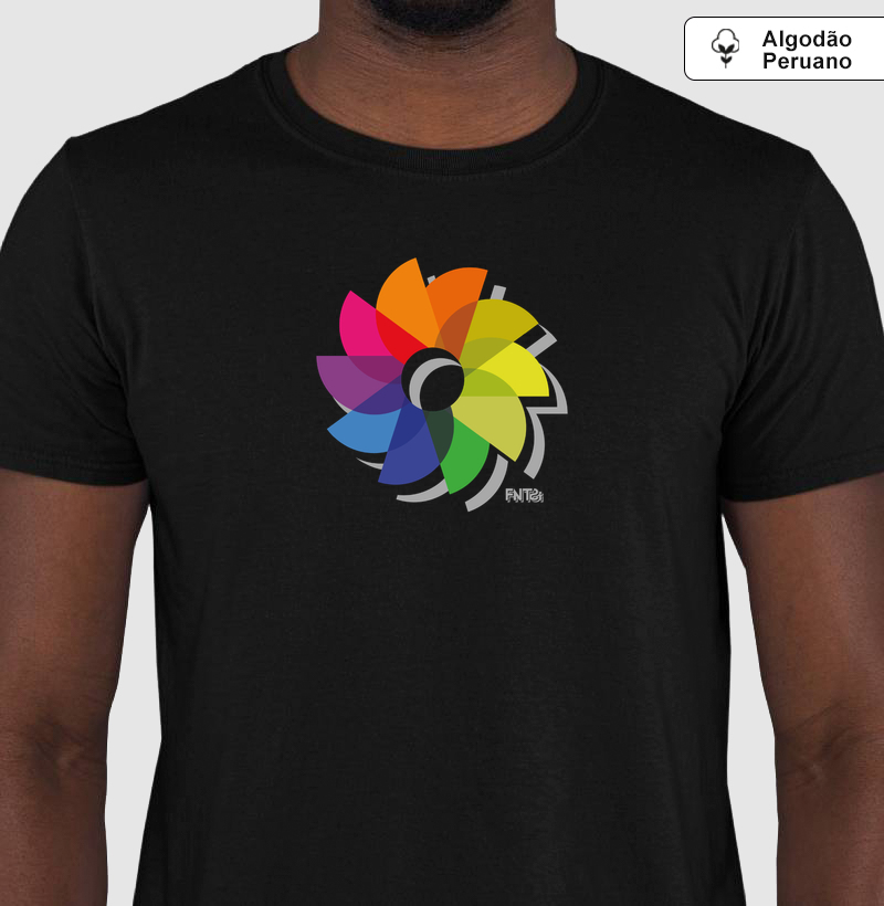 T-SHIRT "DIA" / FLOR DO SOL 2 (ALGODÃO PERUANO)