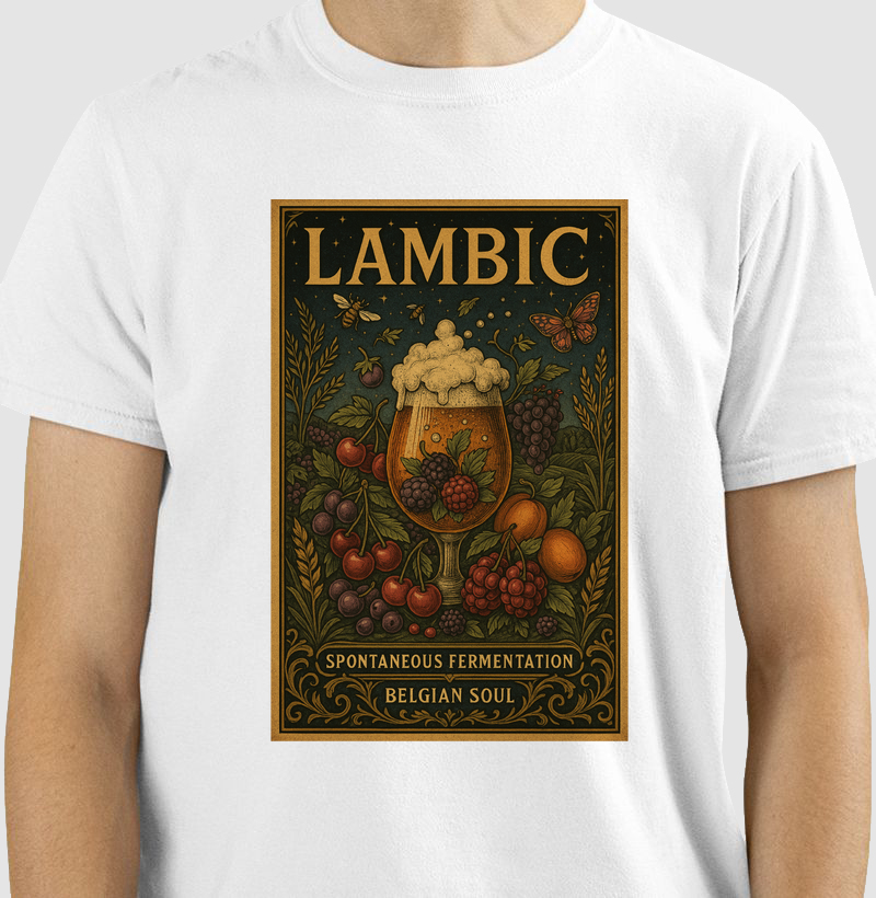 Camiseta Lambic – Spontaneous Fermentation Belgian Soul Cultura Cervejeira