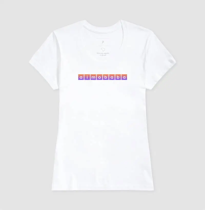 Camiseta a i m o b a b a feminina branca