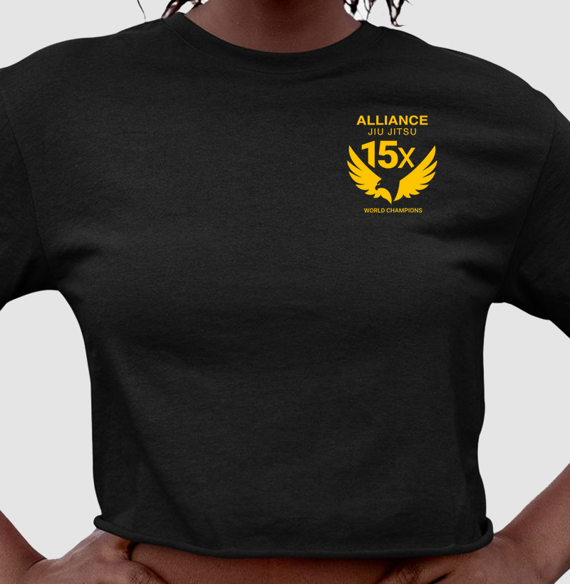 Cropped 15x World Champions I Amarelo pequeno