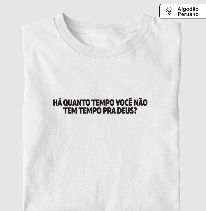 CAMISETA ALGODÃO PERUANO O TEMPO