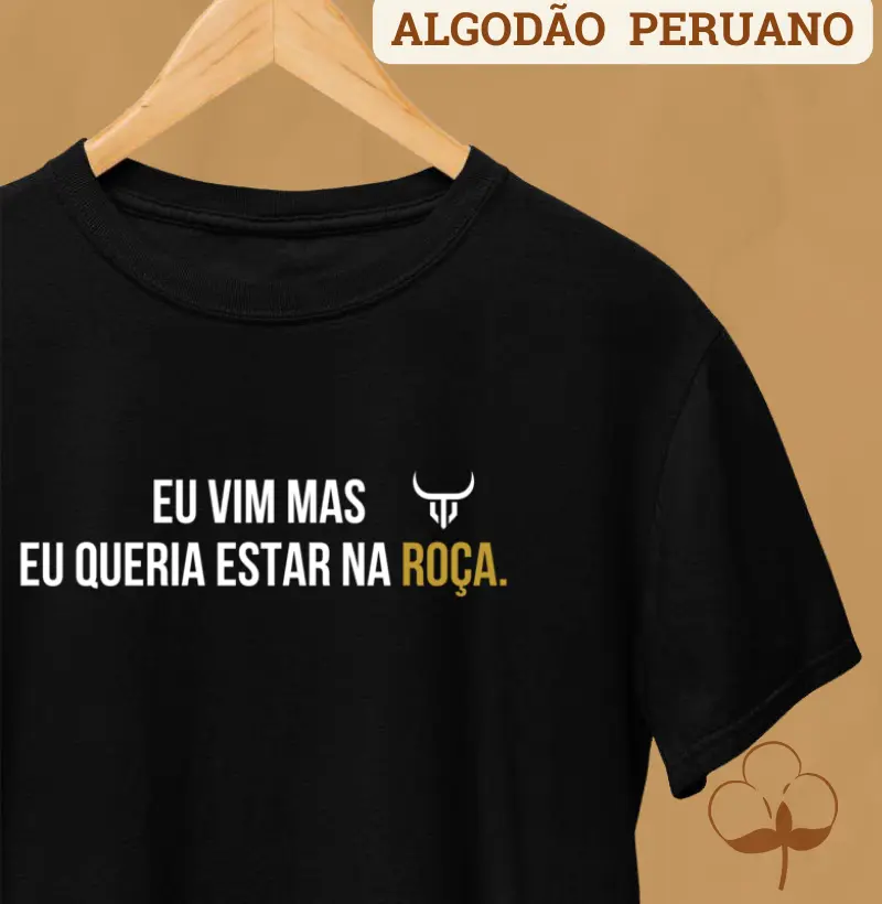 Eu vim mas eu queria estar na roça 