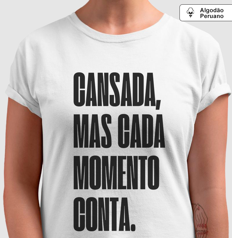 Cansada, mas...