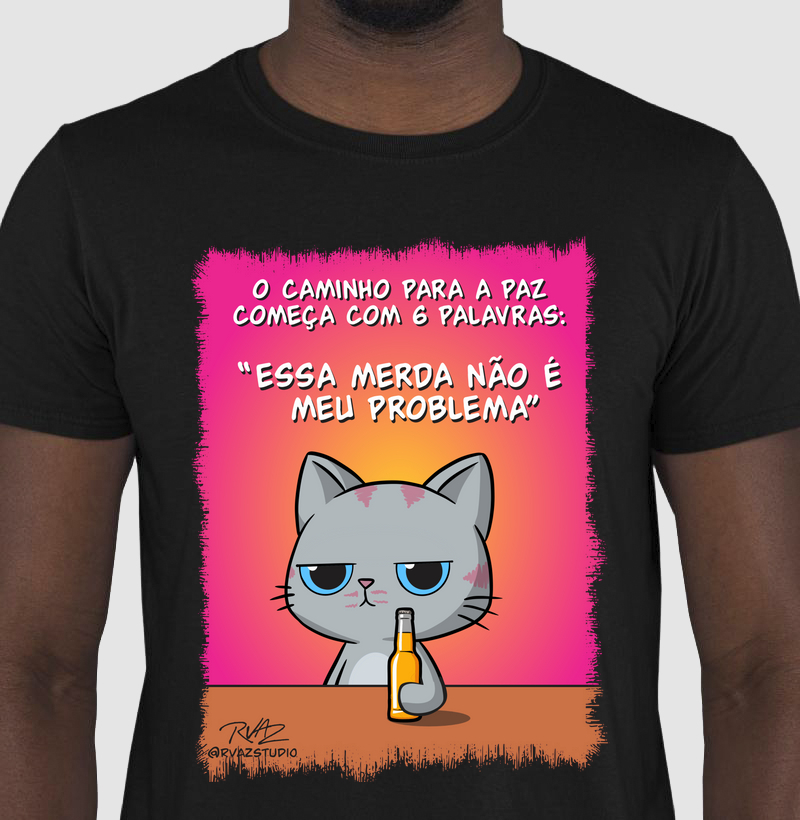 Camiseta Gato Sincero Problema
