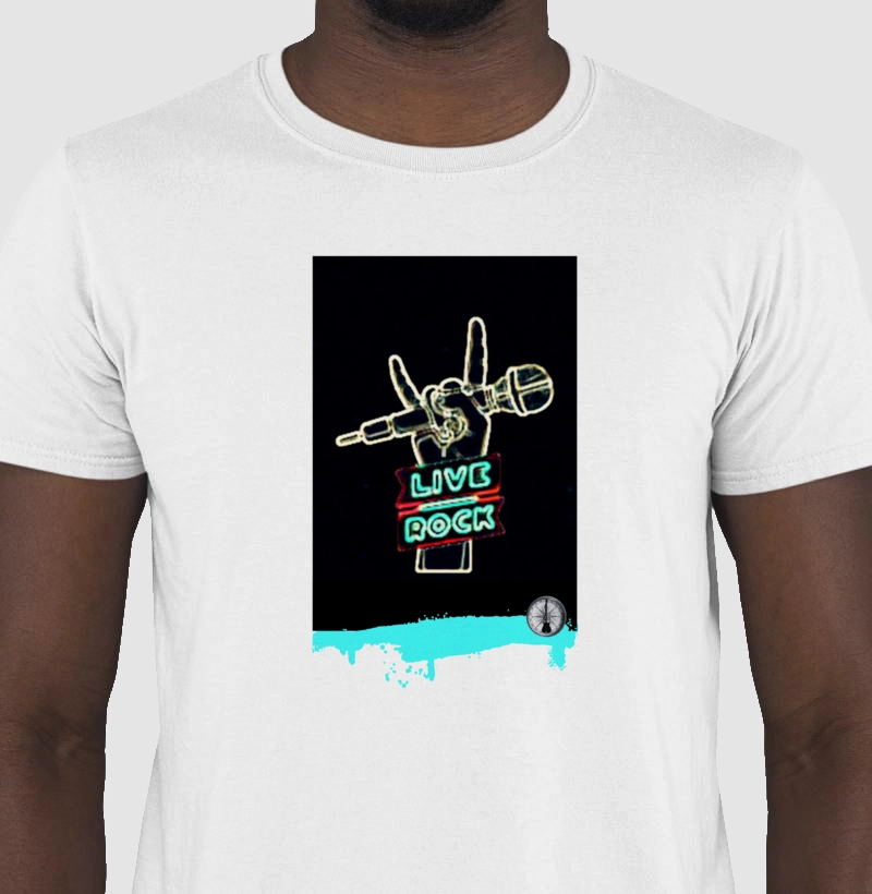 camiseta saudação do rock 