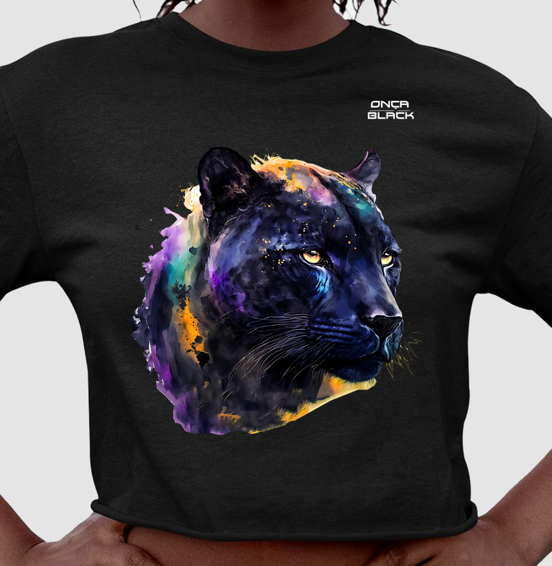 Cropped - Onça Black Aquarela