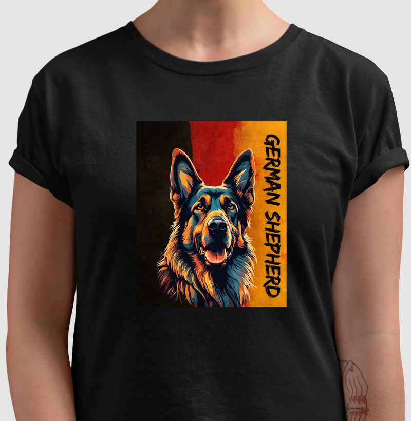 Camiseta Pastor Alemão Bandeira Alemanha