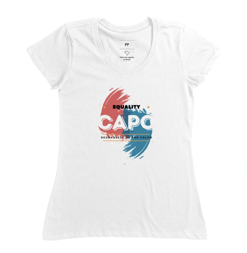 Camiseta Equality - Preta/Branca/Cinza