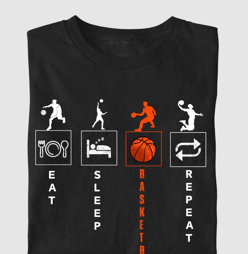 Camiseta JumpShot Eat Sleep