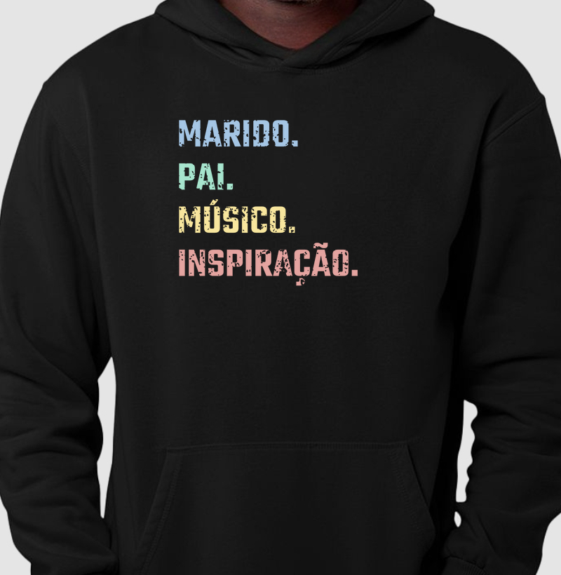 Camisa "Marido, pai, músico, inspiração"
