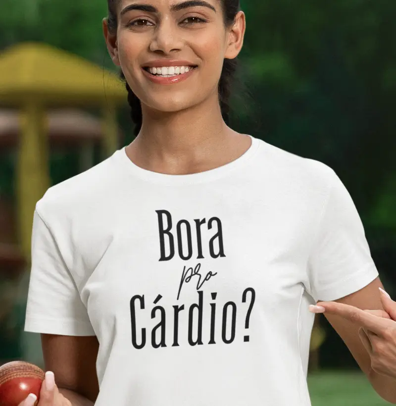 Camiseta Divertida de Corrida | Bora Pro Cardio? | Qualidade Atletiva e Reserva