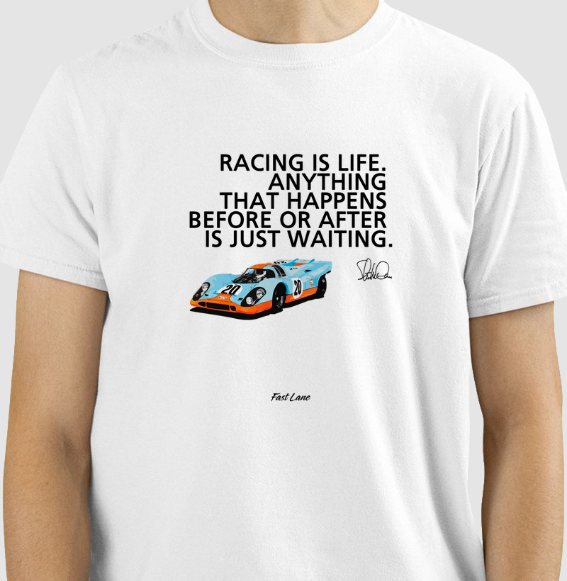 Camiseta Steve McQueen Racing Is Life 
