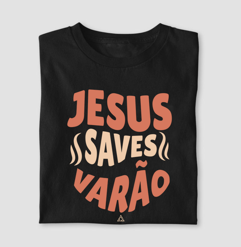 CAMISETA JESUS SAVES VARÃO 100% ALGODÃO