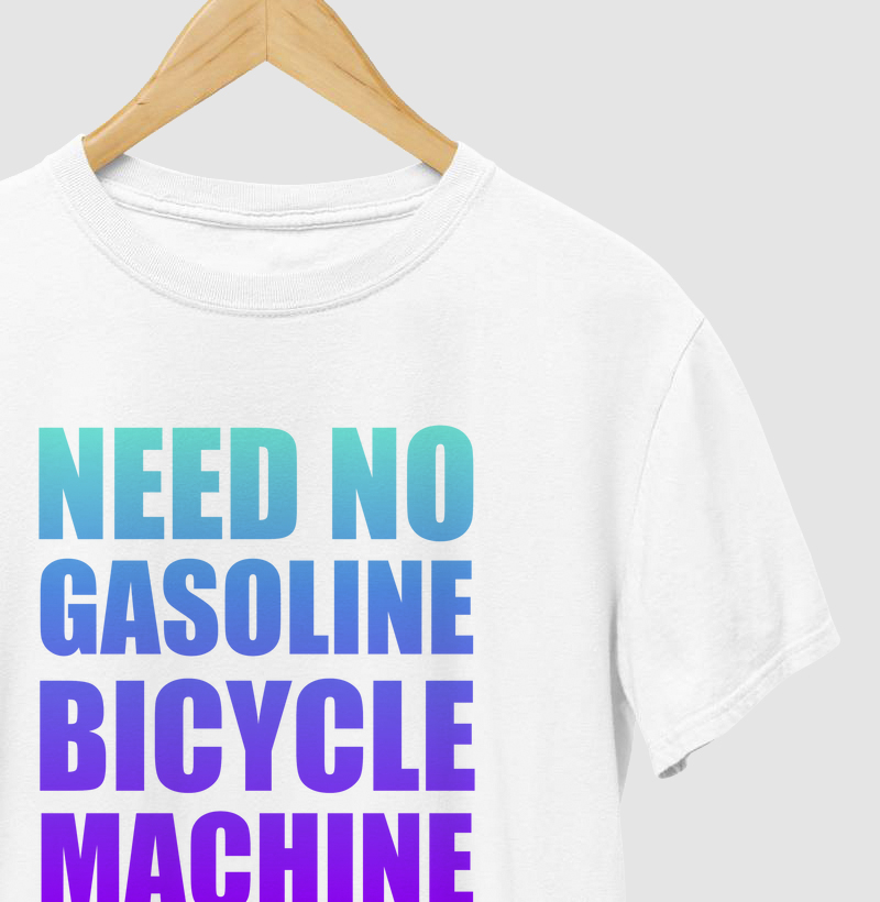 Need no gasoline. Bicycle Machine.