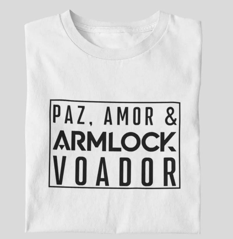 T-shirt Armlock paz, amor e armlock voador