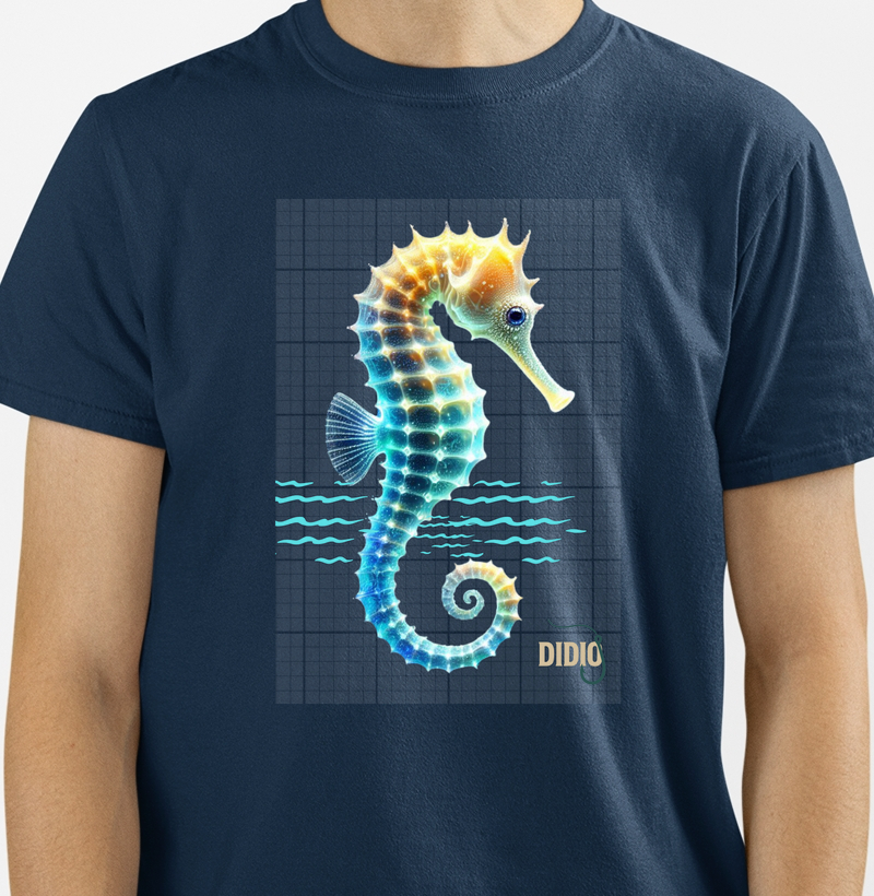 Camiseta símbolo da resiliência cavalo marinho