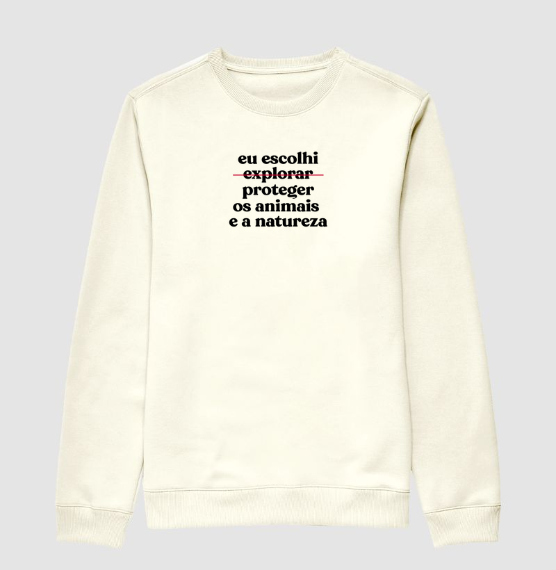 Eu escolhi proteger os animais e a natureza