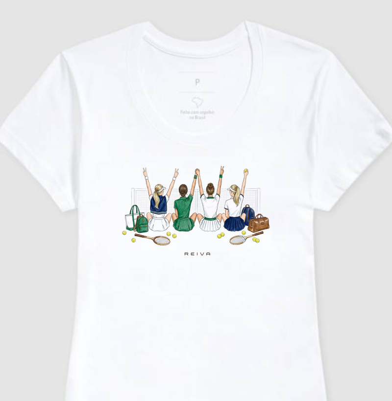 Camiseta Tênis Squad: Amigas na Quadra