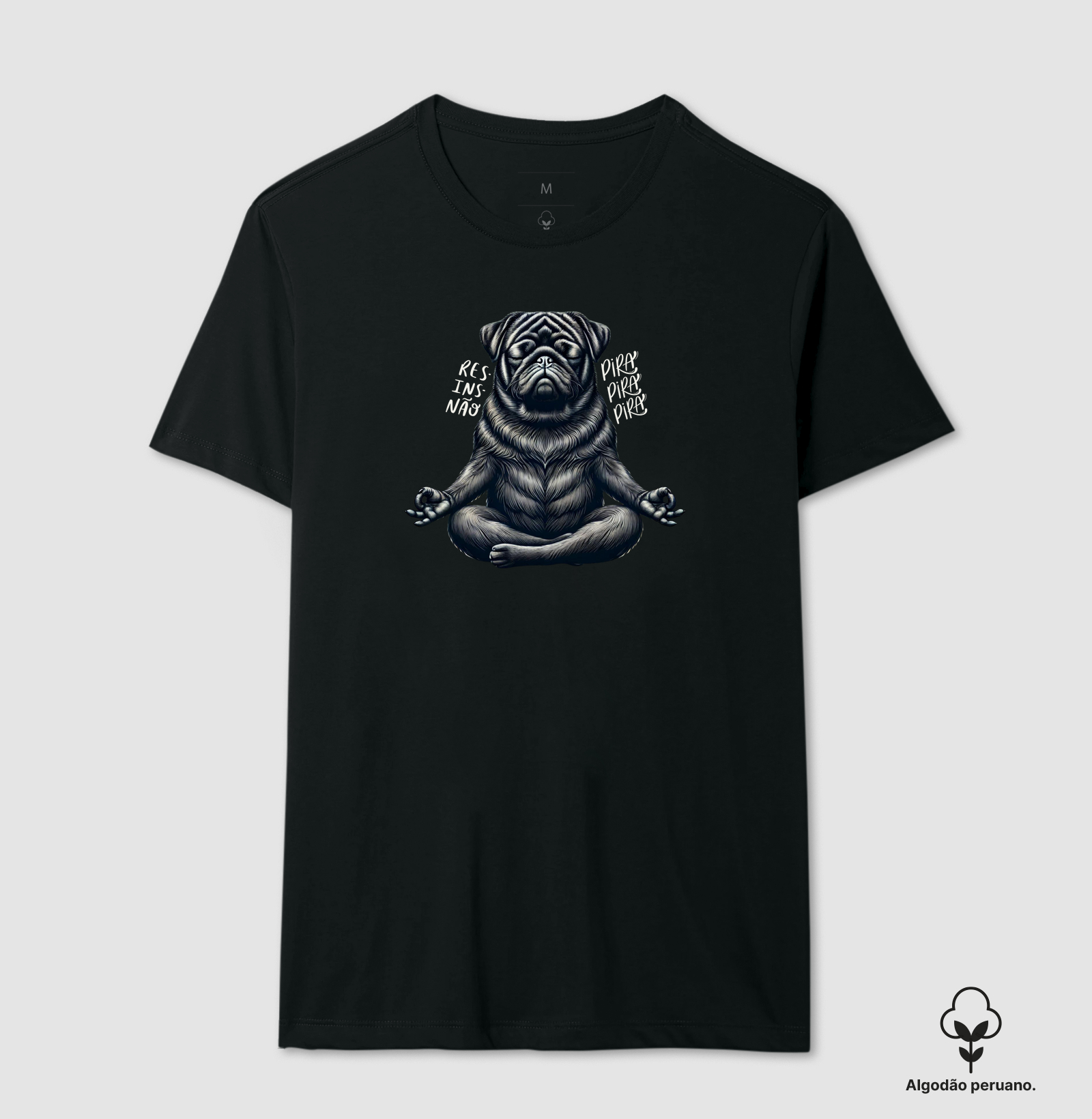 Pug não pira (preto)