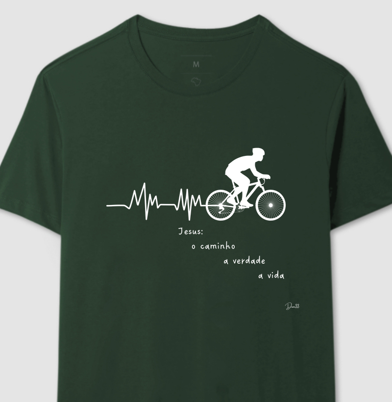 Camiseta ciclista na frequência de Cristo