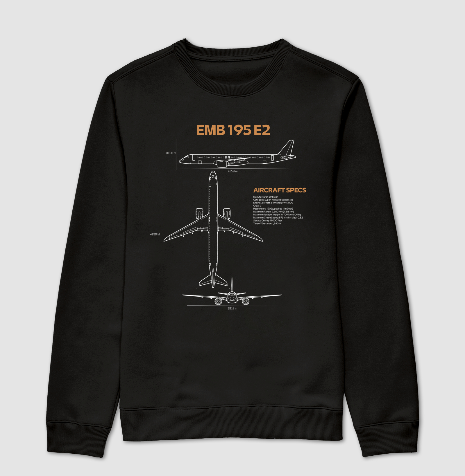 Embraer 195 E2 - Blueprint