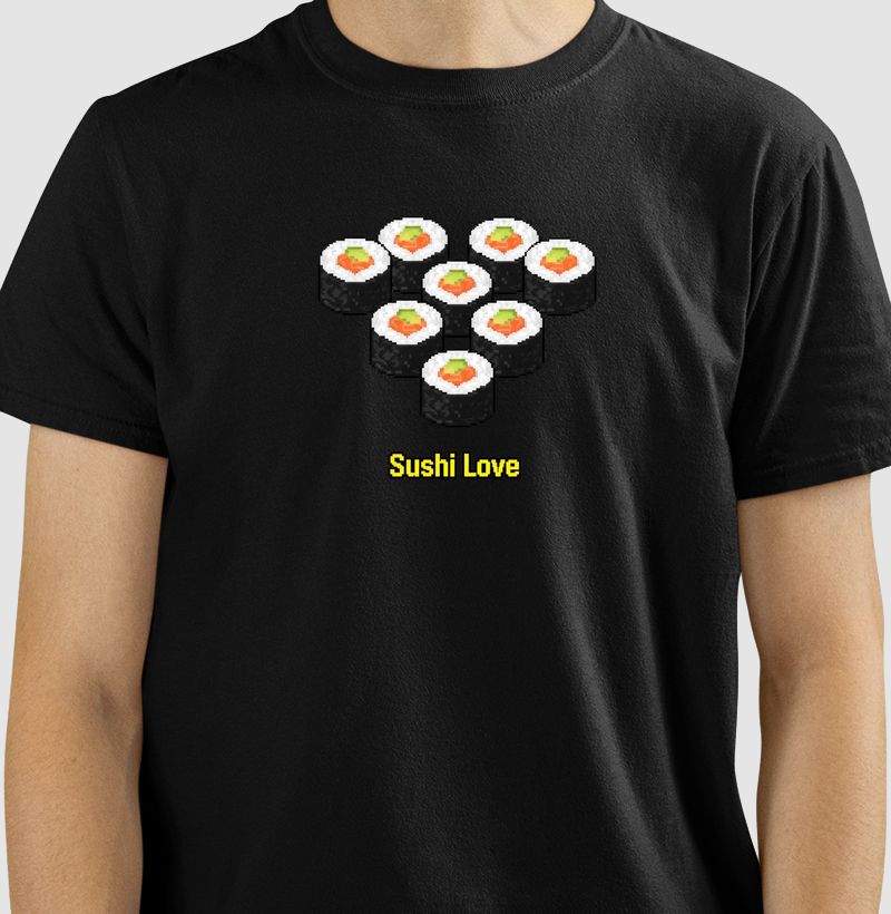 Camiseta Sushi Love Reset8Bit