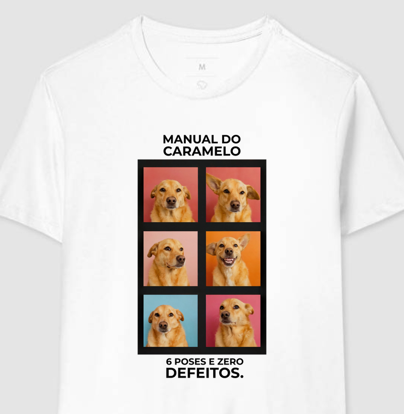 Camiseta Manual do caramelo 6 poses e zero defeitos