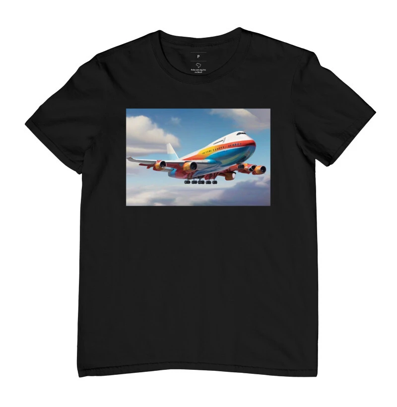 Camiseta aviao 747 color