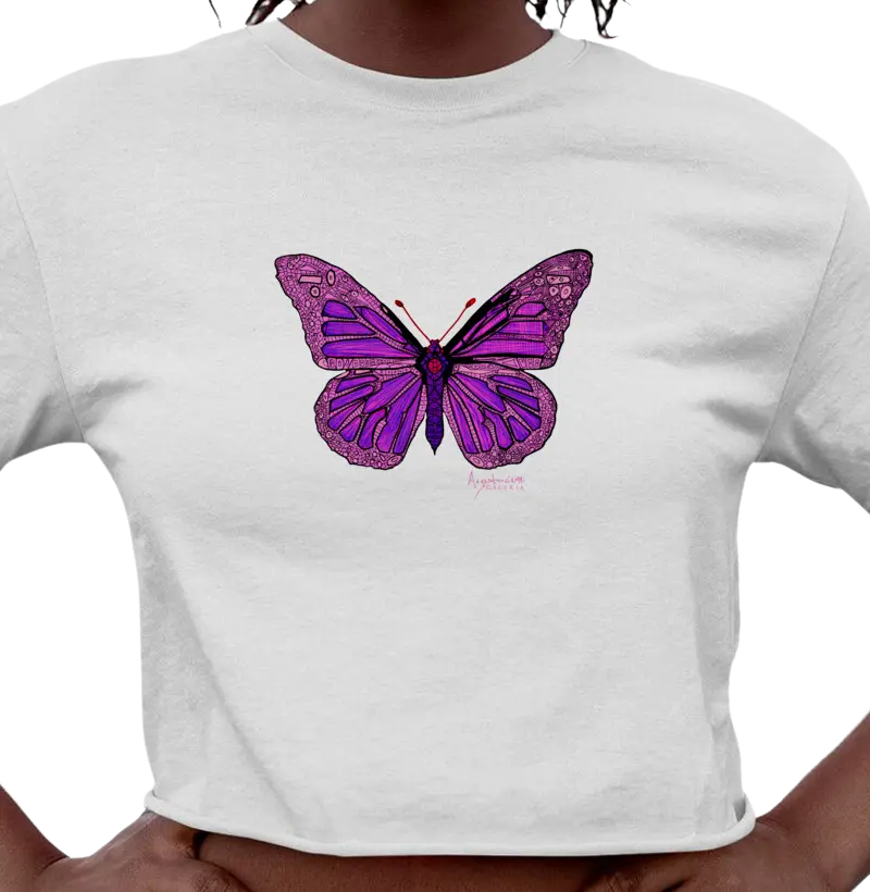 croped borboleta rosa | coleção ESPERANÇA