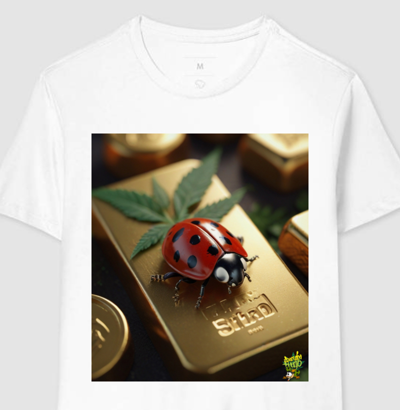 T-shirt Premium Joaninha Hemp Bit Gold 