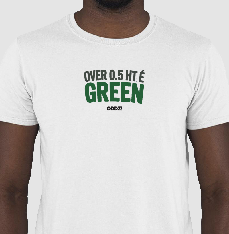 Camiseta Over 0.5 HT É Green – Humor e Estilo para Apostadores