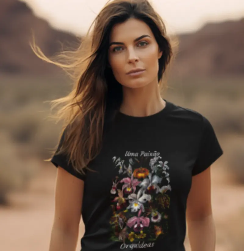 Camiseta Feminina Uma Paixão, Orquídeas