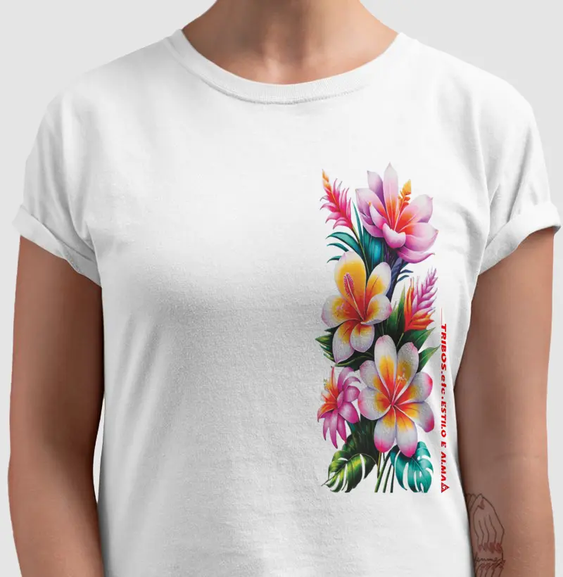 CAMISETA RESERVA.INK MASCULINA E FEMININA TRIBOS.etc FLORES ORNAMENTAIS
