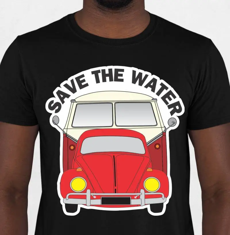 Camiseta Fusca e Kombi - Save the Water
