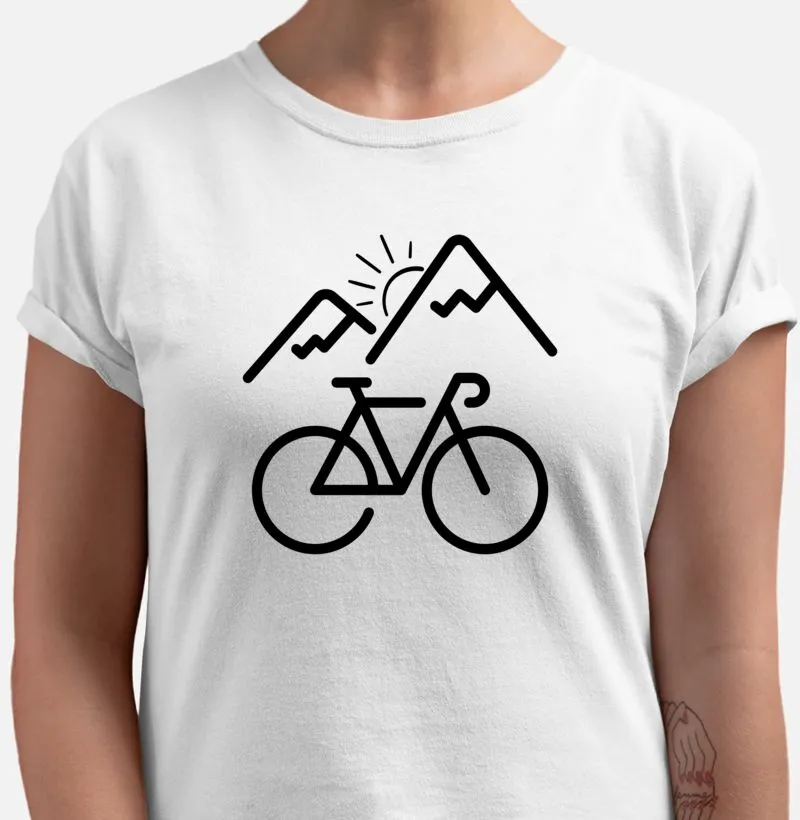 Bike , montanha e sol (Desenho)