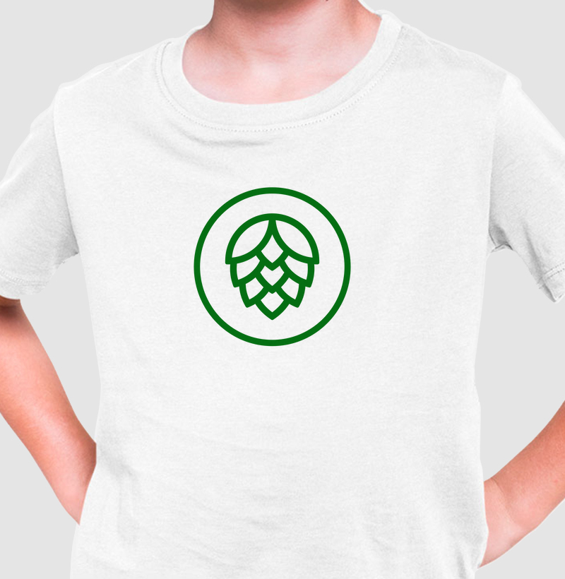 Lúpulo Minimalista: Camiseta Infantil - Conecte-se ao Universo da Cerveja