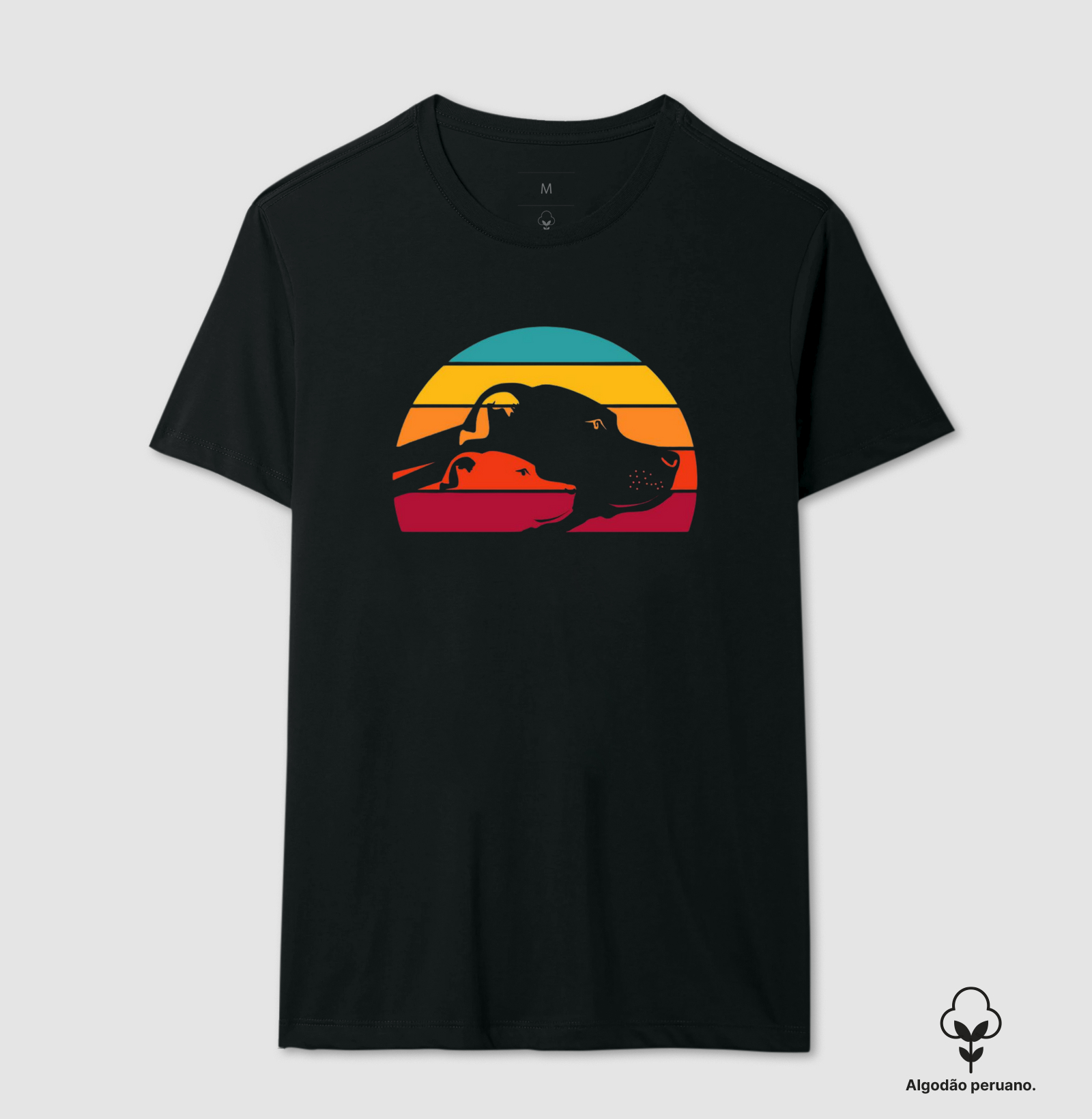 Sun set Pit bull retrô