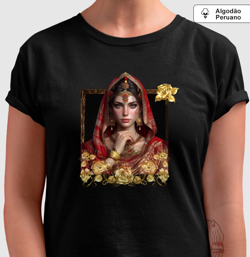 camiseta 100% Algodão - Cigana Jasmim