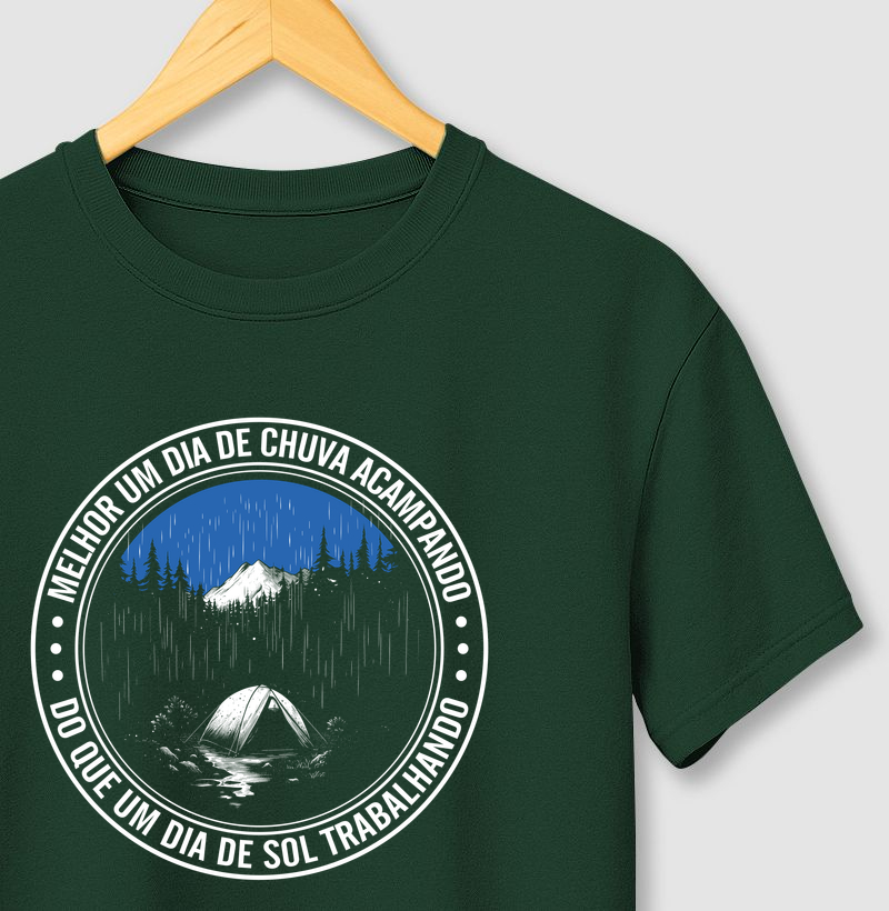 Dia de chuva acampando