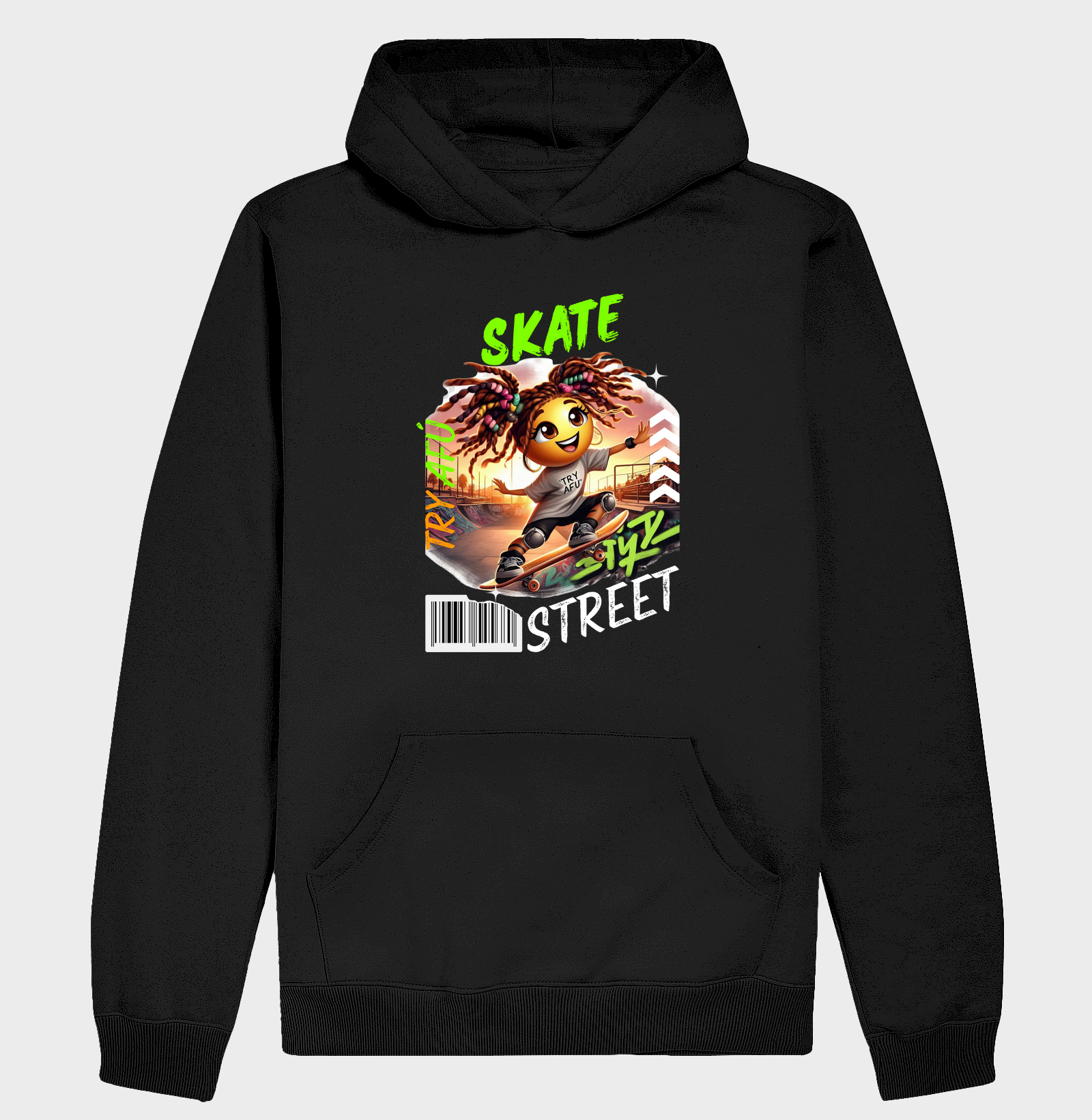 🔥 Moletom Canguru Slim Estampa Exclusiva "Try Afú Skate Street" – Conforto, Estilo e Atitude no Frio! 🔥